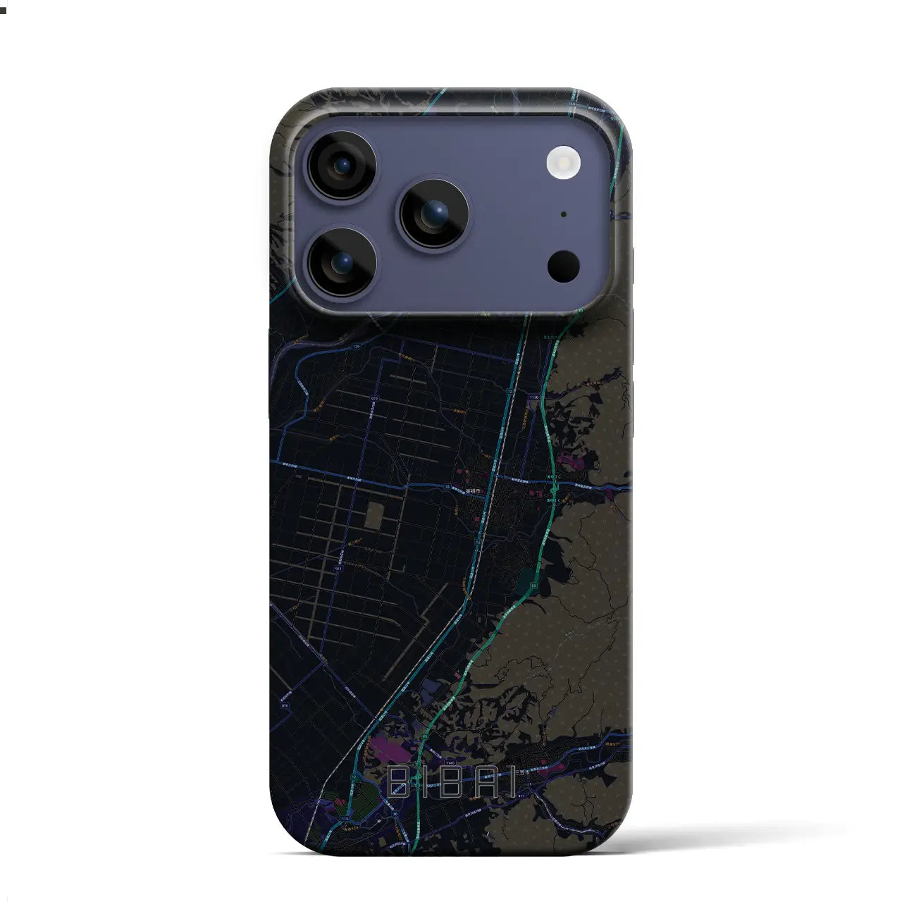 【美唄(北海道)】地図柄iPhoneケース(バックカバータイプ)