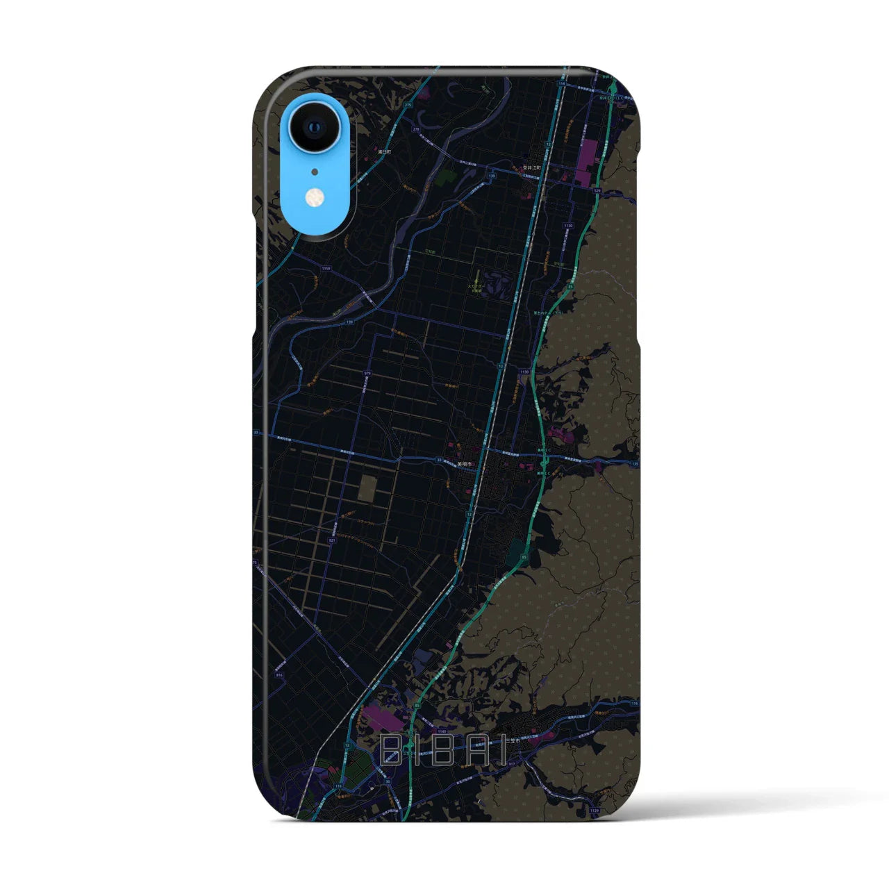 【美唄(北海道)】地図柄iPhoneケース(バックカバータイプ)