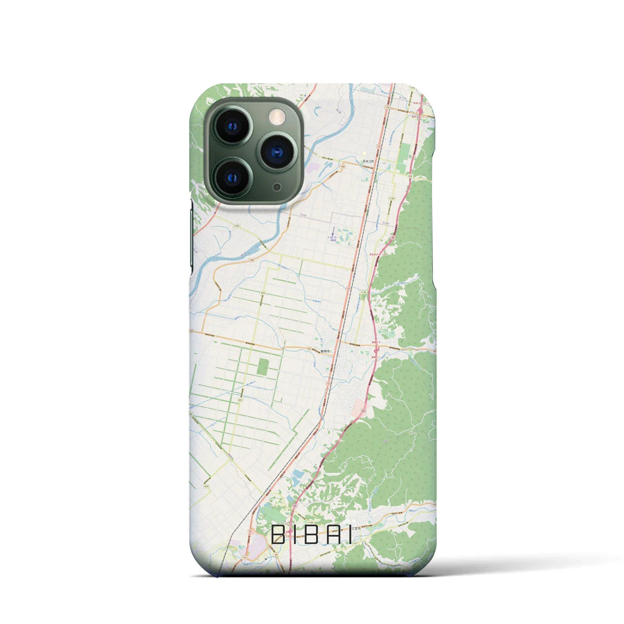 【美唄(北海道)】地図柄iPhoneケース(バックカバータイプ)