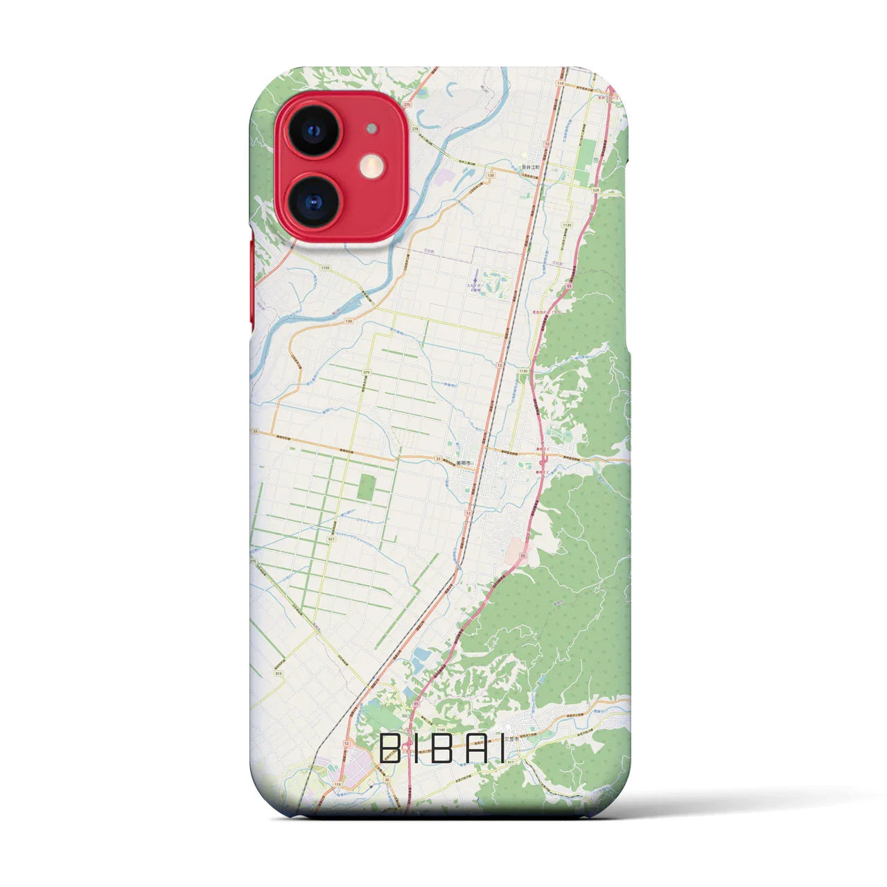 【美唄(北海道)】地図柄iPhoneケース(バックカバータイプ)