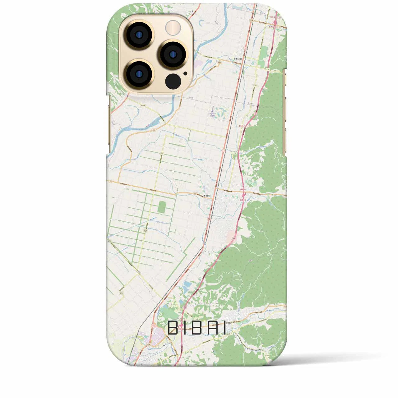【美唄(北海道)】地図柄iPhoneケース(バックカバータイプ)