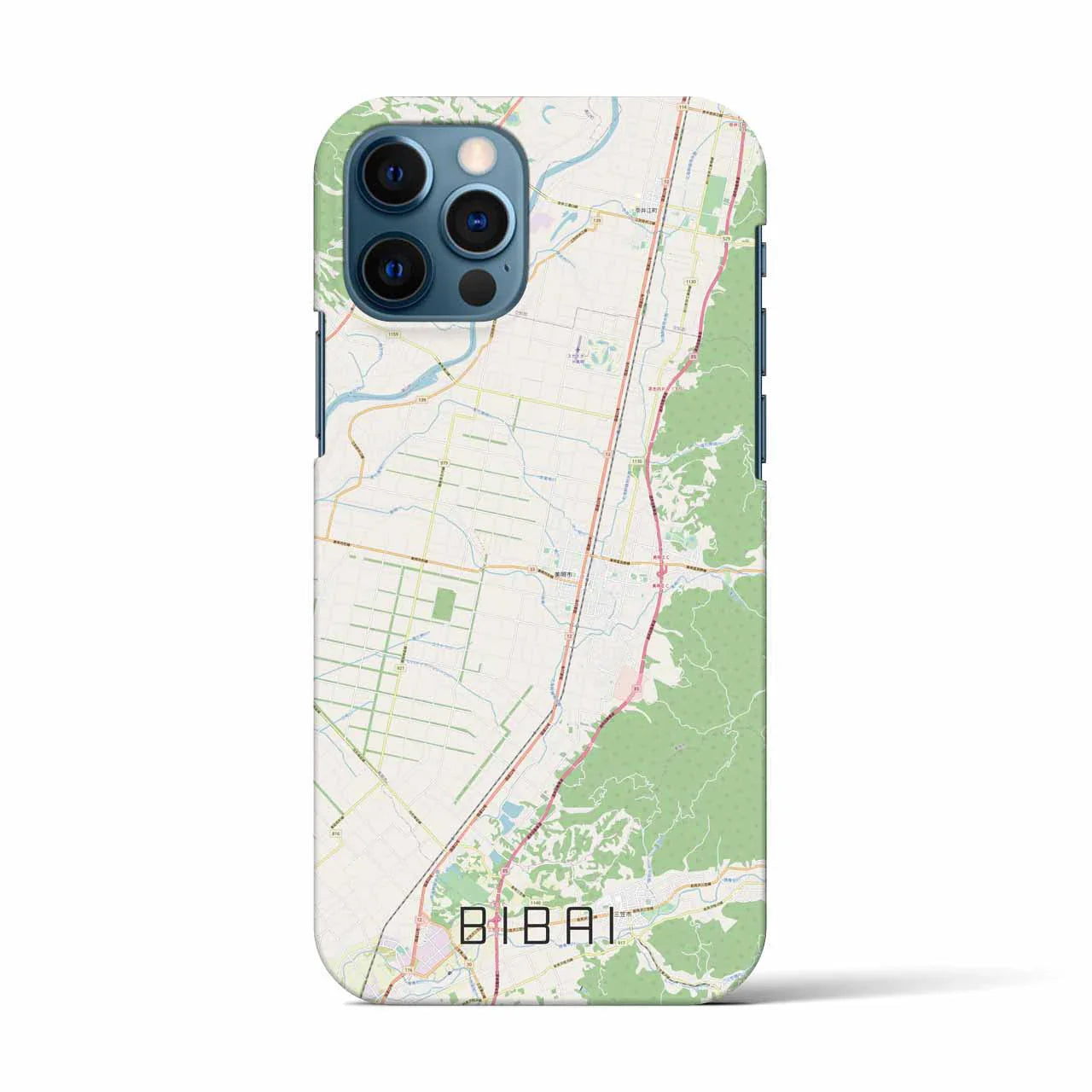 【美唄(北海道)】地図柄iPhoneケース(バックカバータイプ)