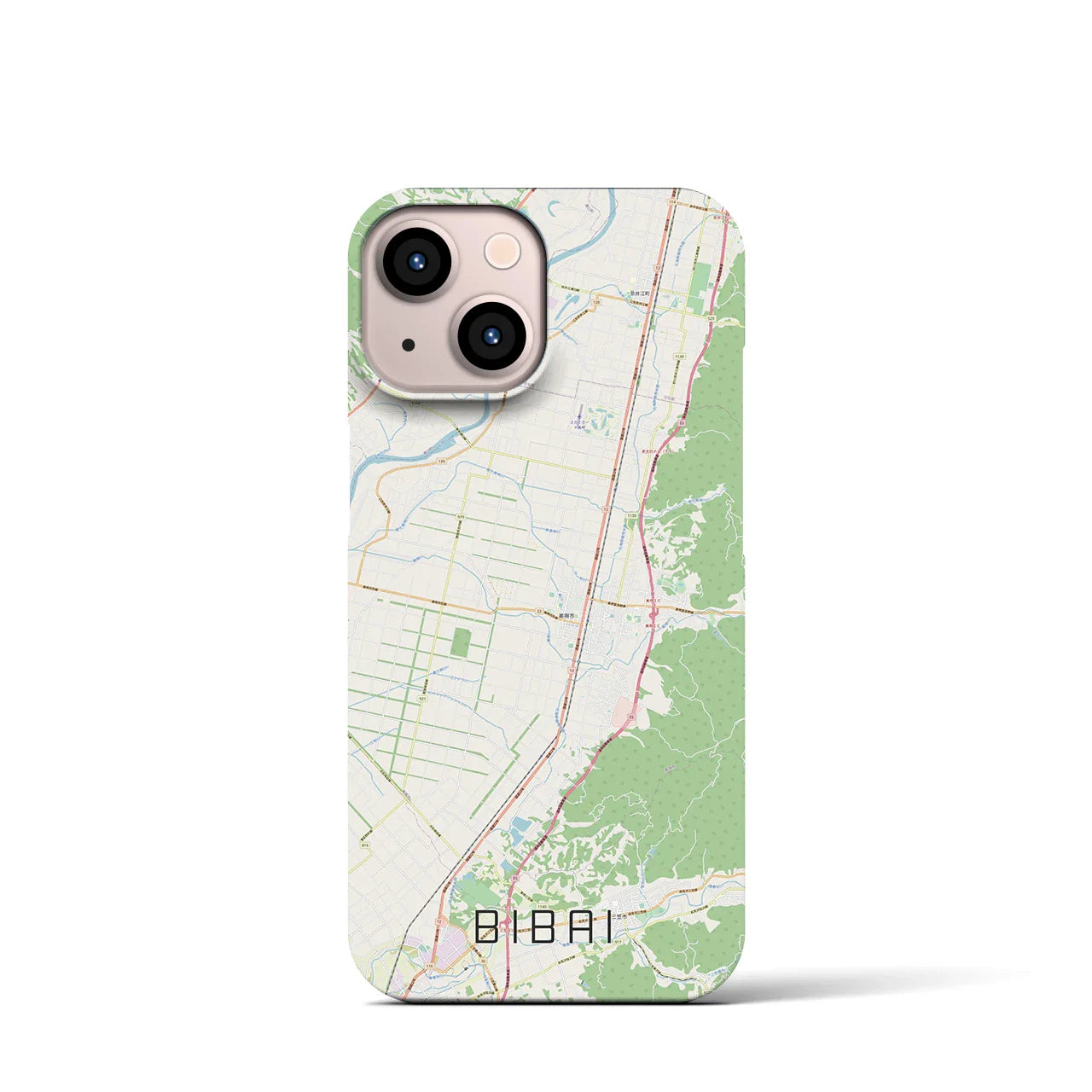 【美唄(北海道)】地図柄iPhoneケース(バックカバータイプ)
