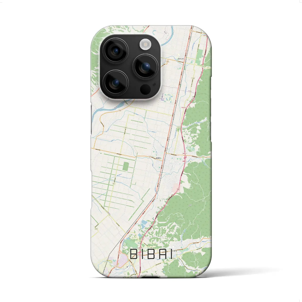 【美唄(北海道)】地図柄iPhoneケース(バックカバータイプ)