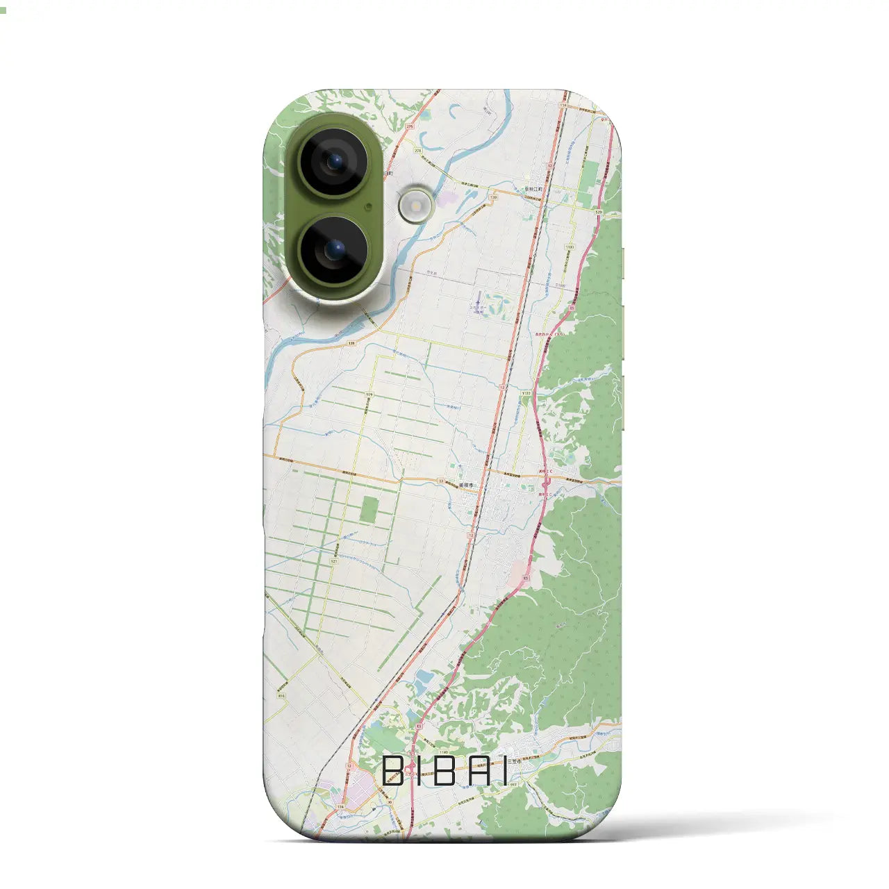 【美唄(北海道)】地図柄iPhoneケース(バックカバータイプ)