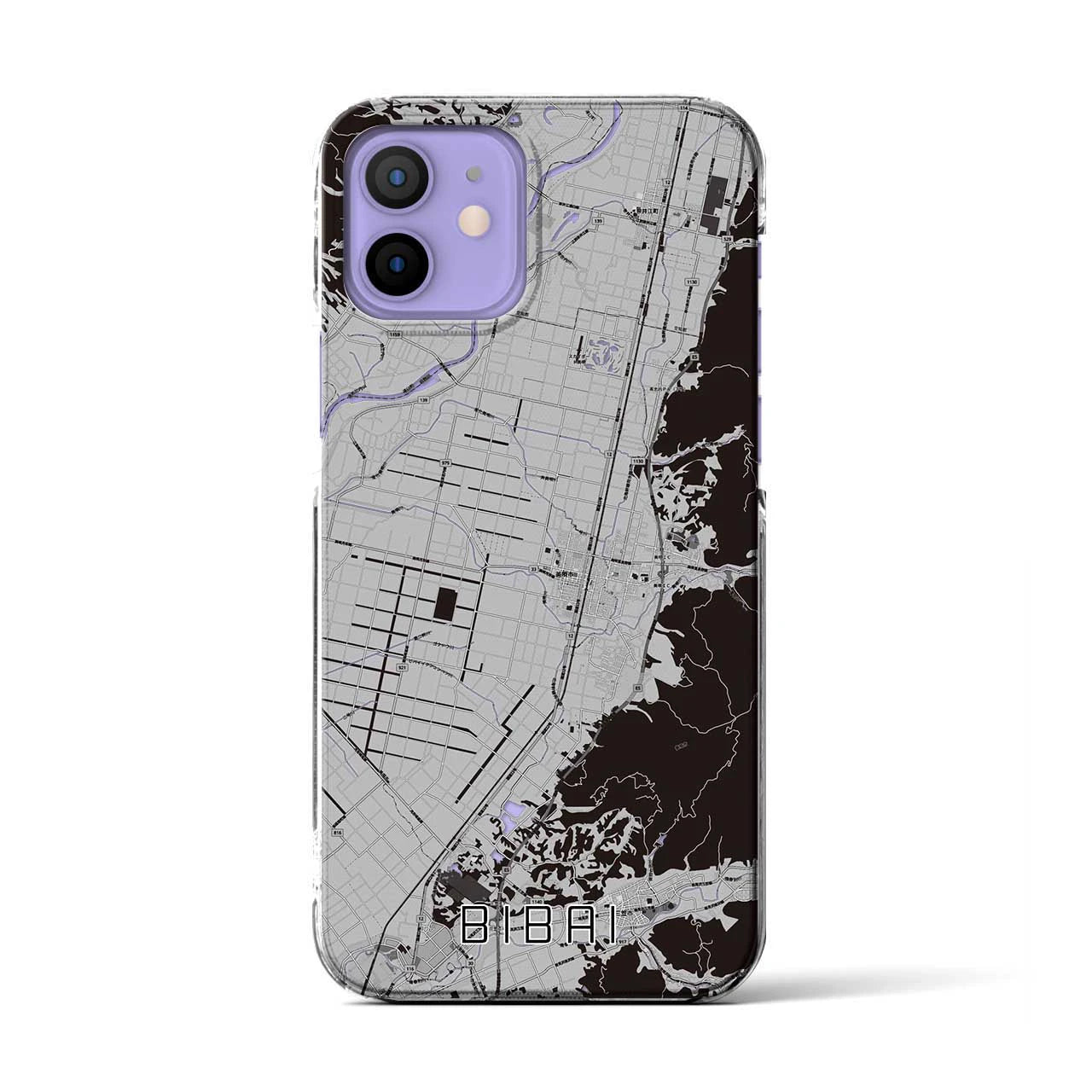 【美唄(北海道)】地図柄iPhoneケース(クリアタイプ)