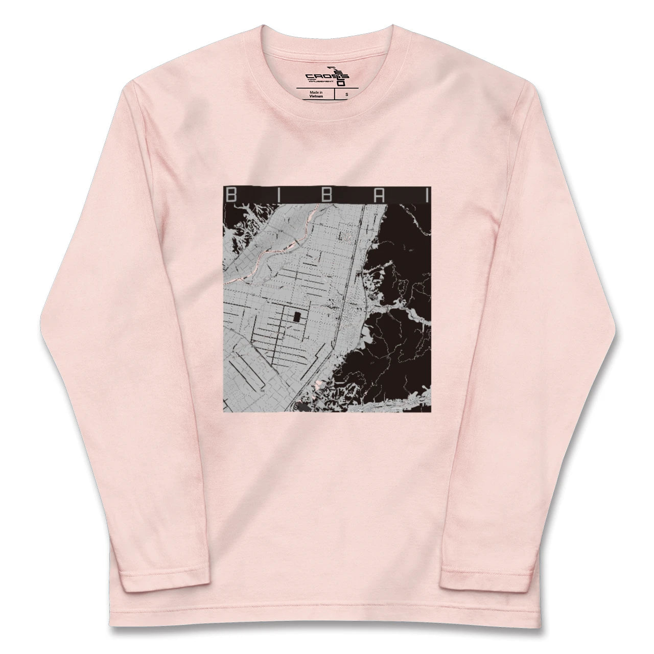 【美唄(北海道)】地図柄ロングスリーブTシャツ