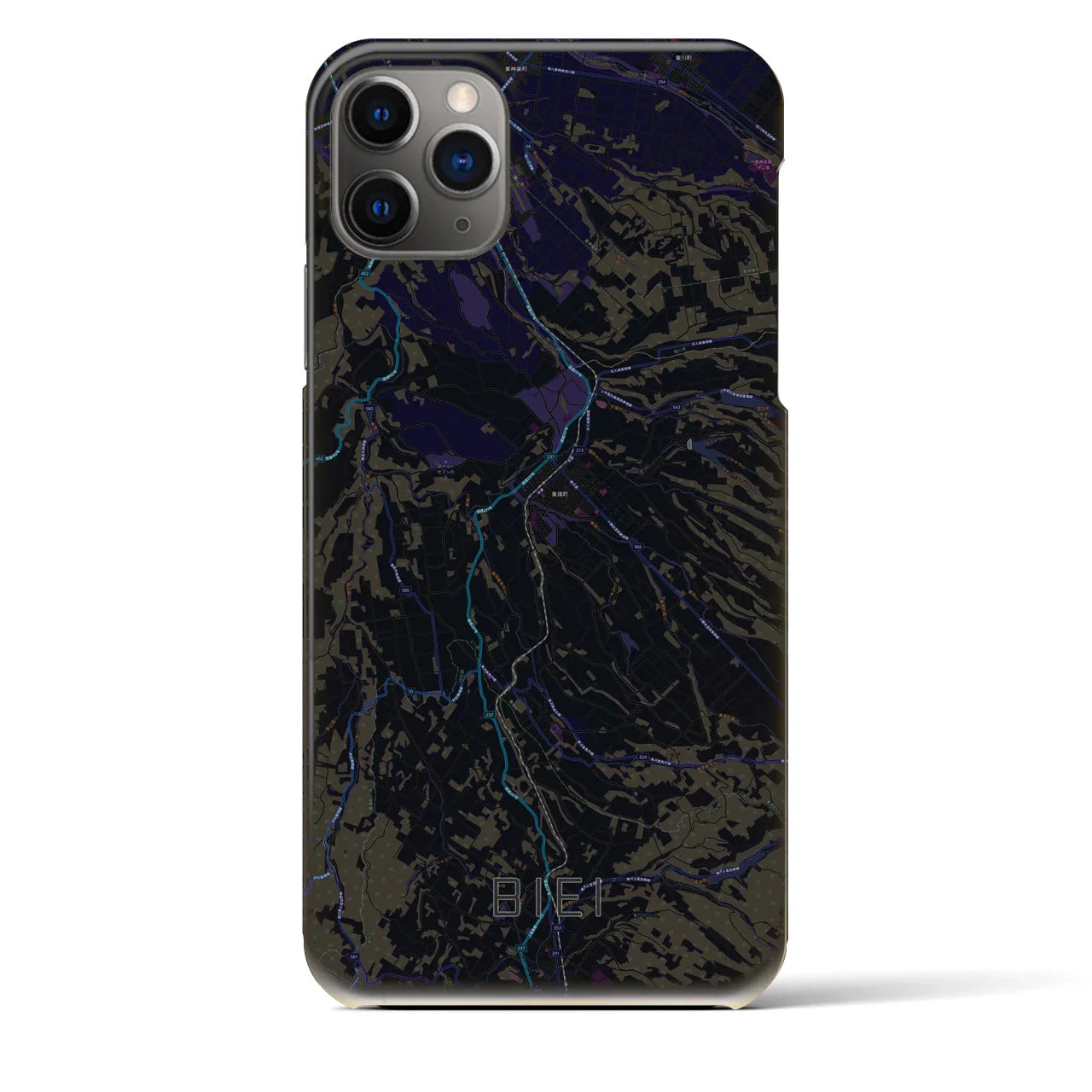 【美瑛(北海道)】地図柄iPhoneケース(バックカバータイプ)
