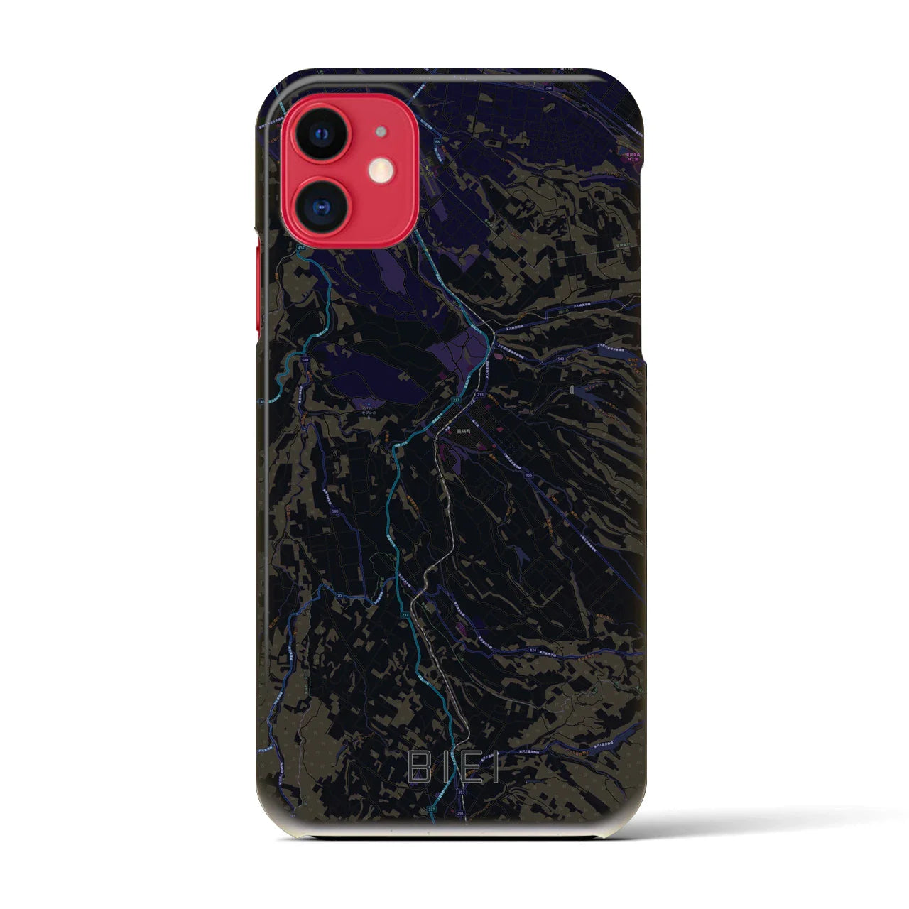 【美瑛(北海道)】地図柄iPhoneケース(バックカバータイプ)