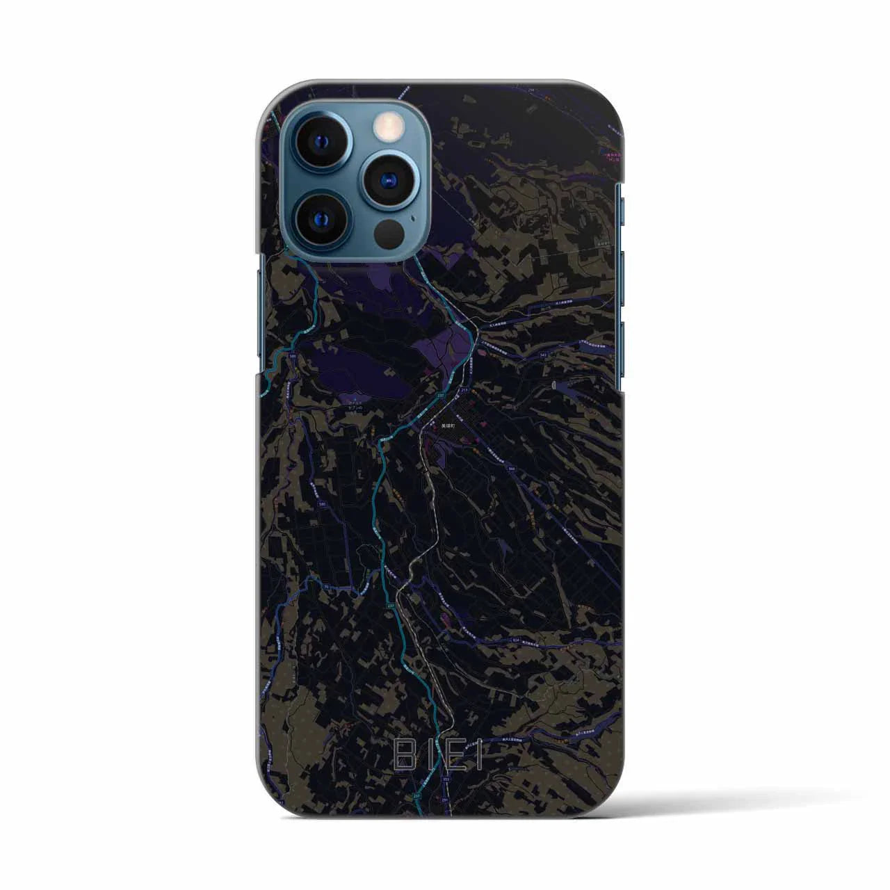 【美瑛(北海道)】地図柄iPhoneケース(バックカバータイプ)