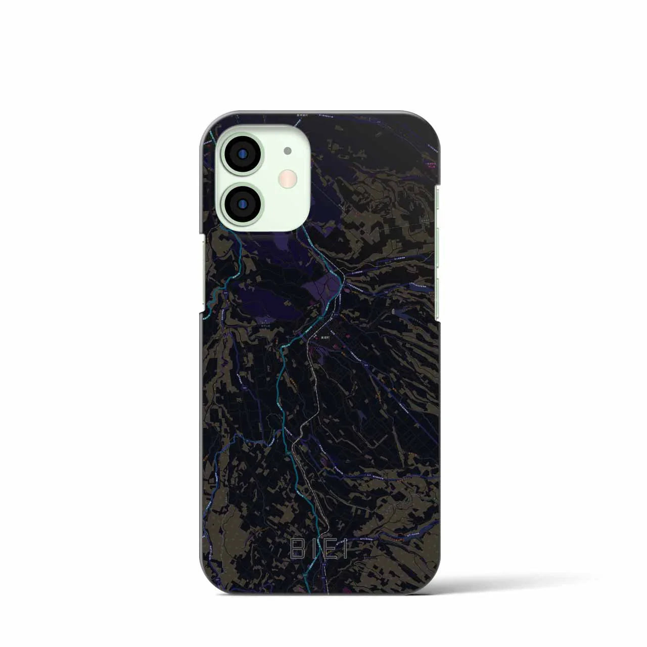 【美瑛(北海道)】地図柄iPhoneケース(バックカバータイプ)