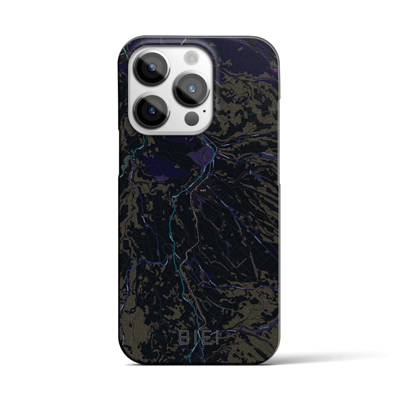 【美瑛(北海道)】地図柄iPhoneケース(バックカバータイプ)