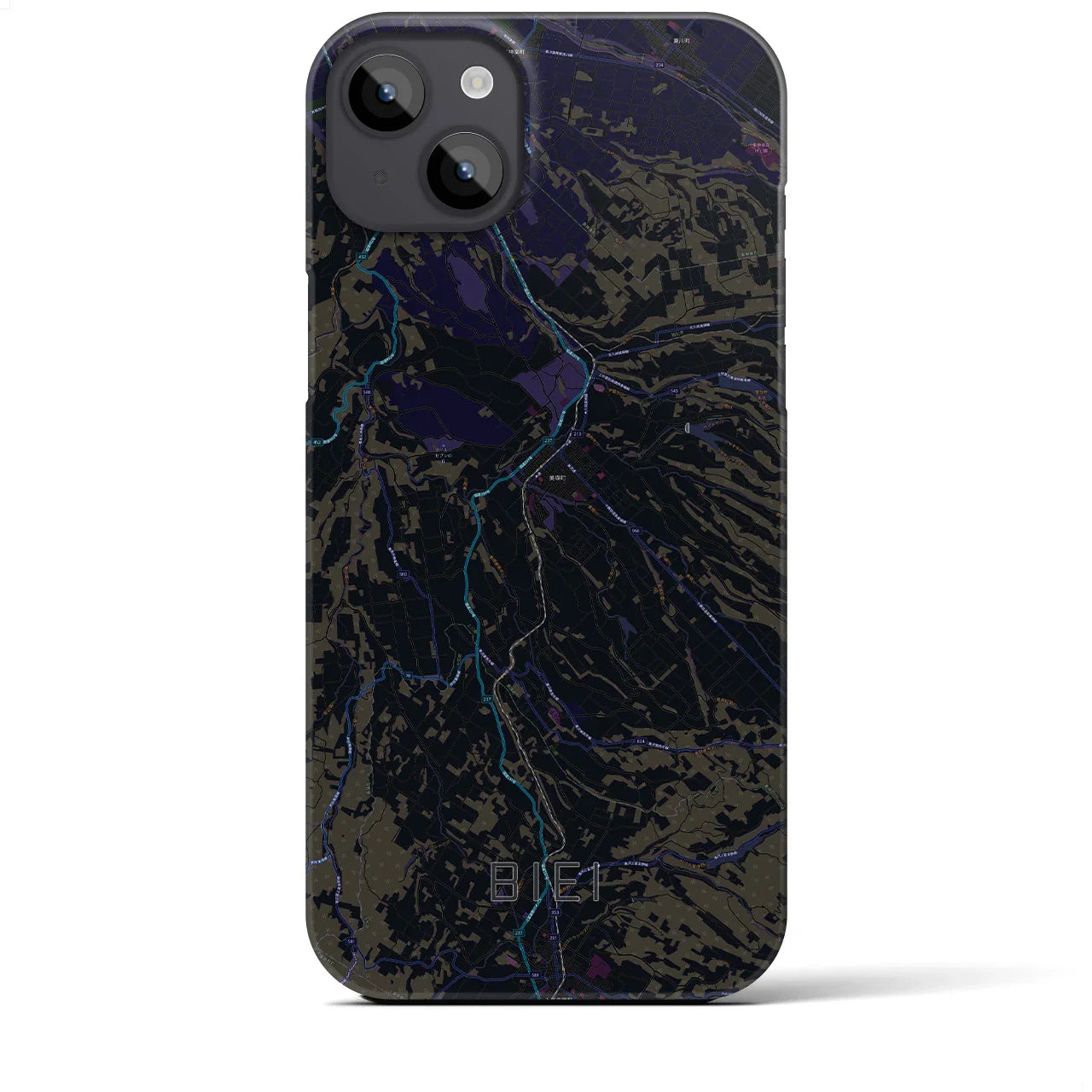 【美瑛(北海道)】地図柄iPhoneケース(バックカバータイプ)