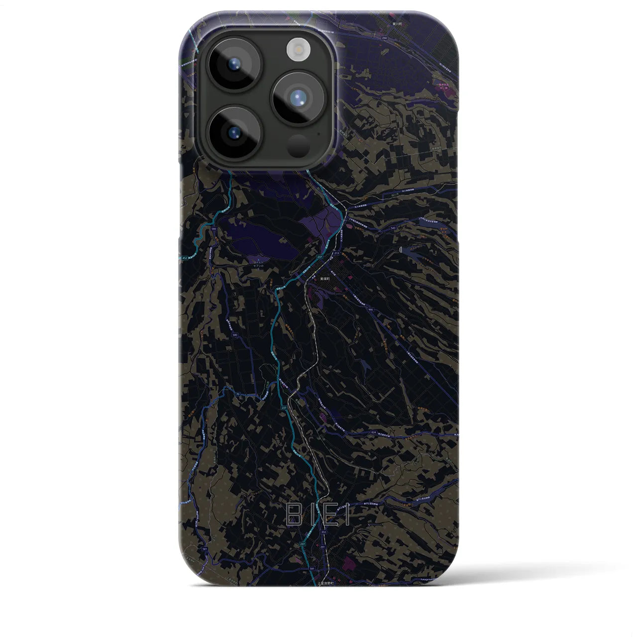 【美瑛(北海道)】地図柄iPhoneケース(バックカバータイプ)