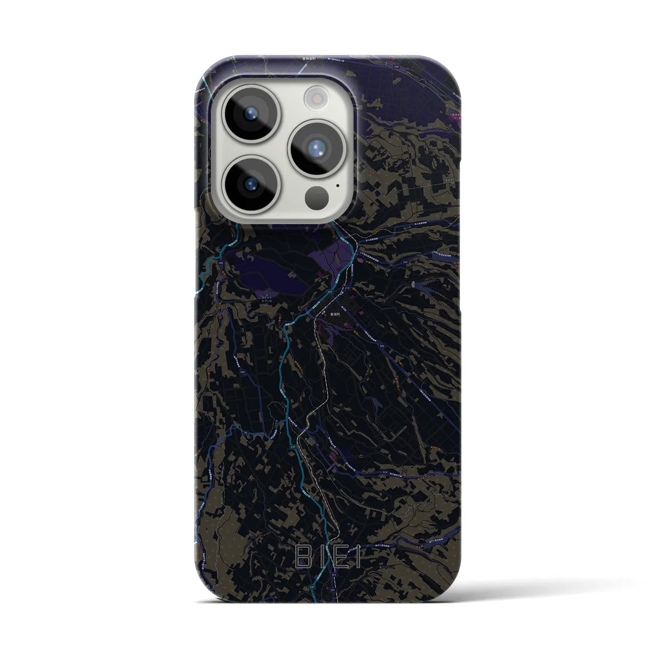 【美瑛(北海道)】地図柄iPhoneケース(バックカバータイプ)