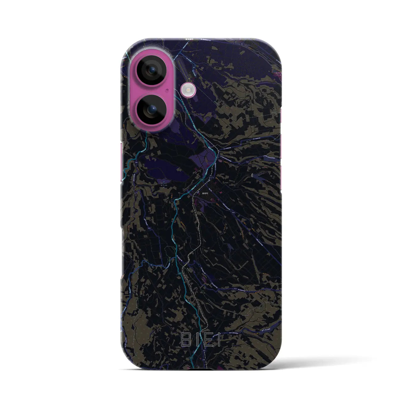 【美瑛(北海道)】地図柄iPhoneケース(バックカバータイプ)