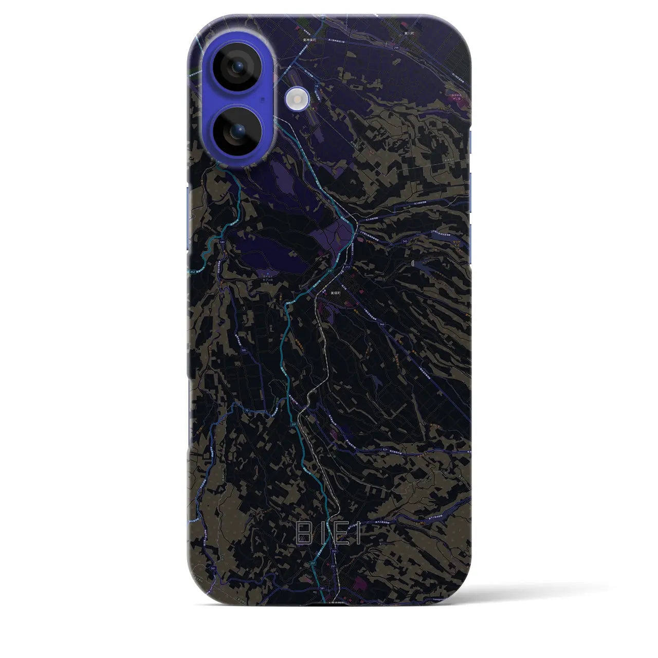 【美瑛(北海道)】地図柄iPhoneケース(バックカバータイプ)