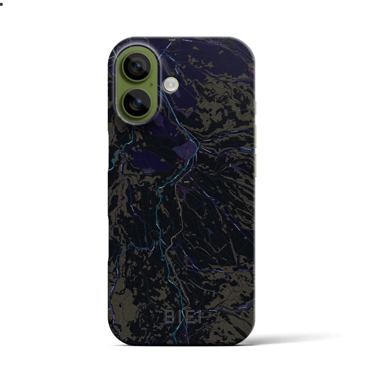 【美瑛(北海道)】地図柄iPhoneケース(バックカバータイプ)