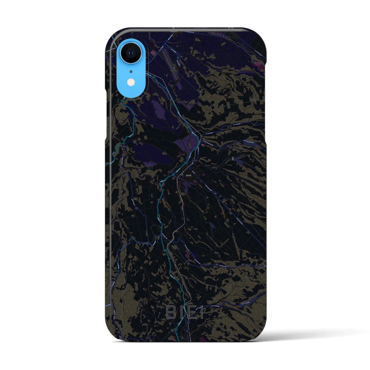 【美瑛(北海道)】地図柄iPhoneケース(バックカバータイプ)