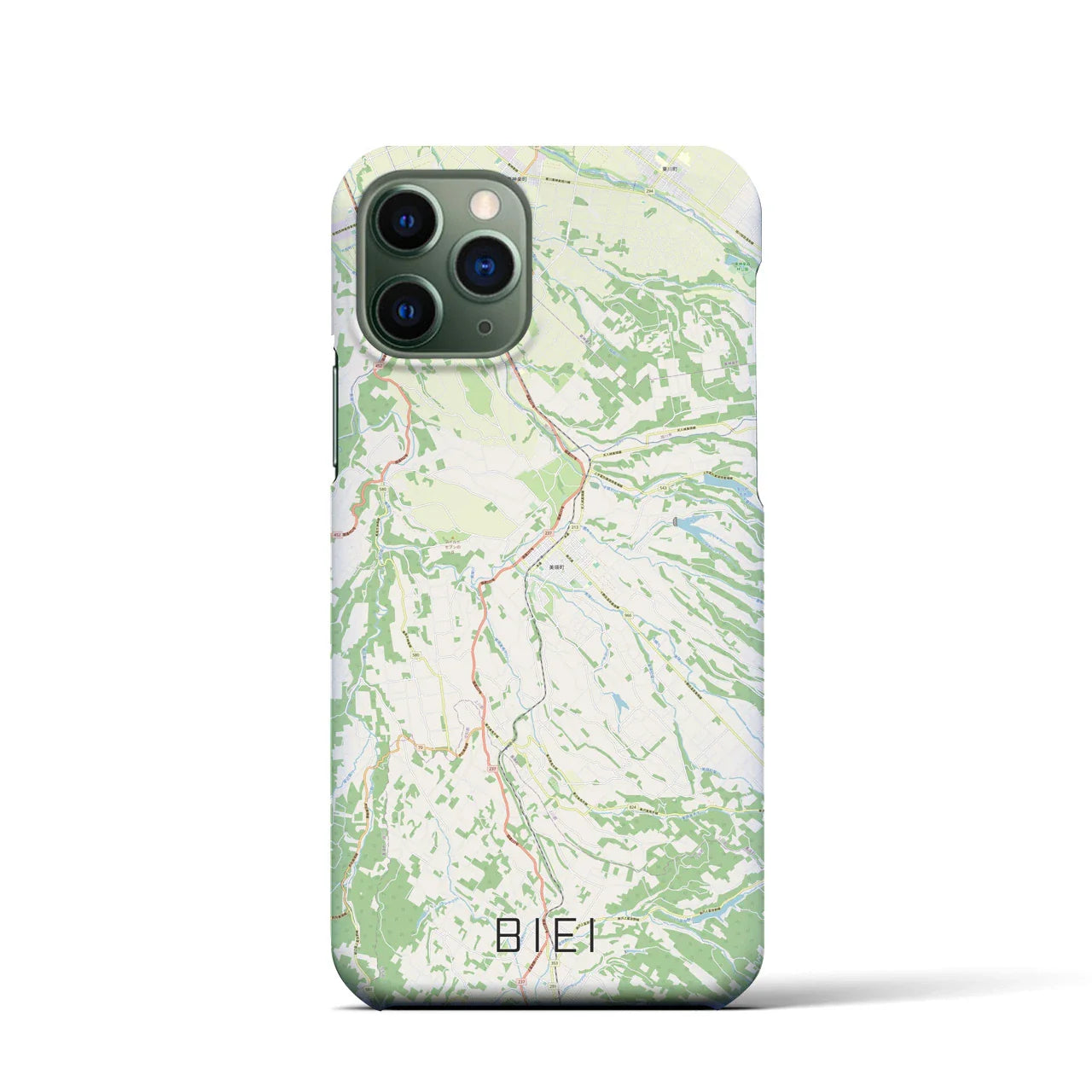 【美瑛(北海道)】地図柄iPhoneケース(バックカバータイプ)