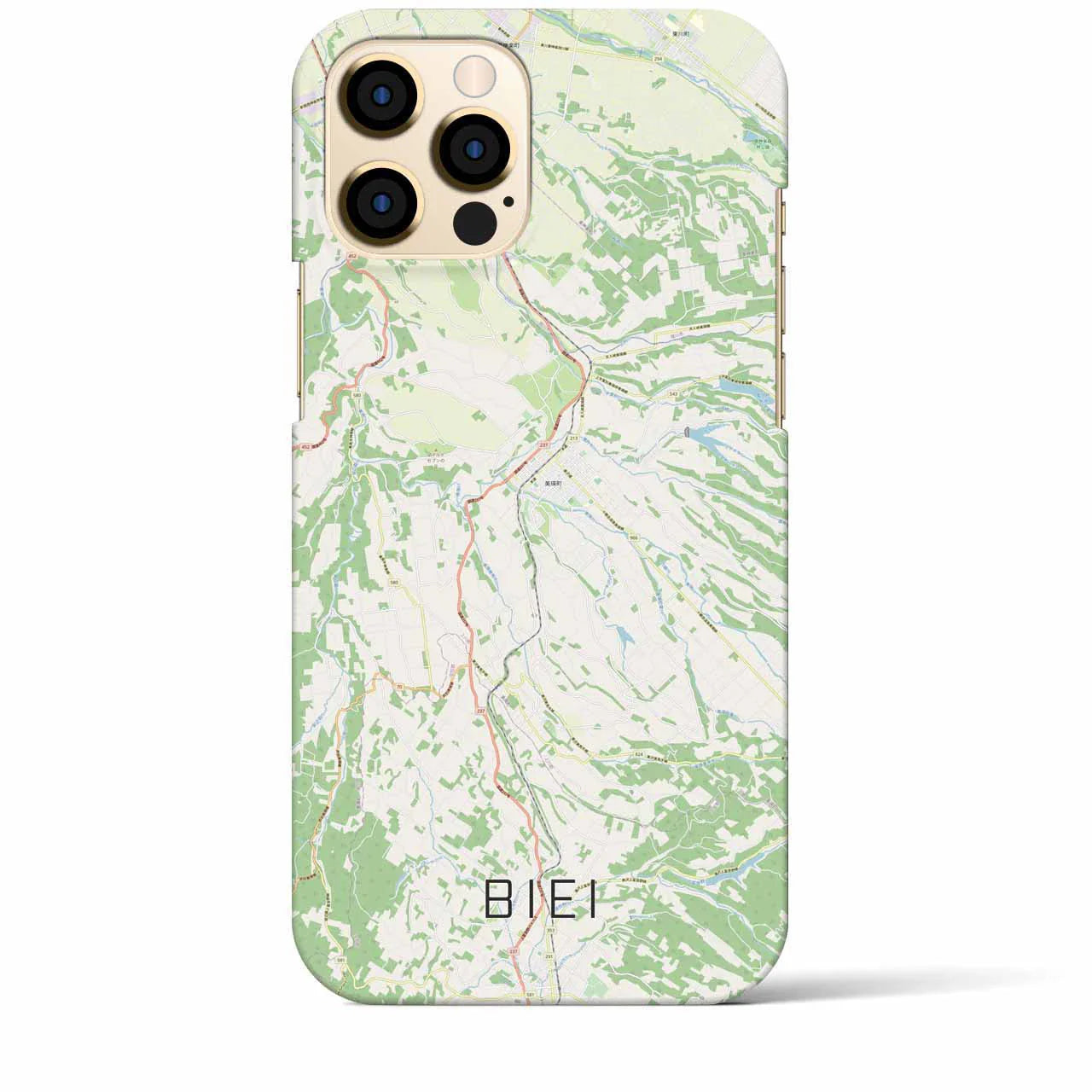 【美瑛(北海道)】地図柄iPhoneケース(バックカバータイプ)