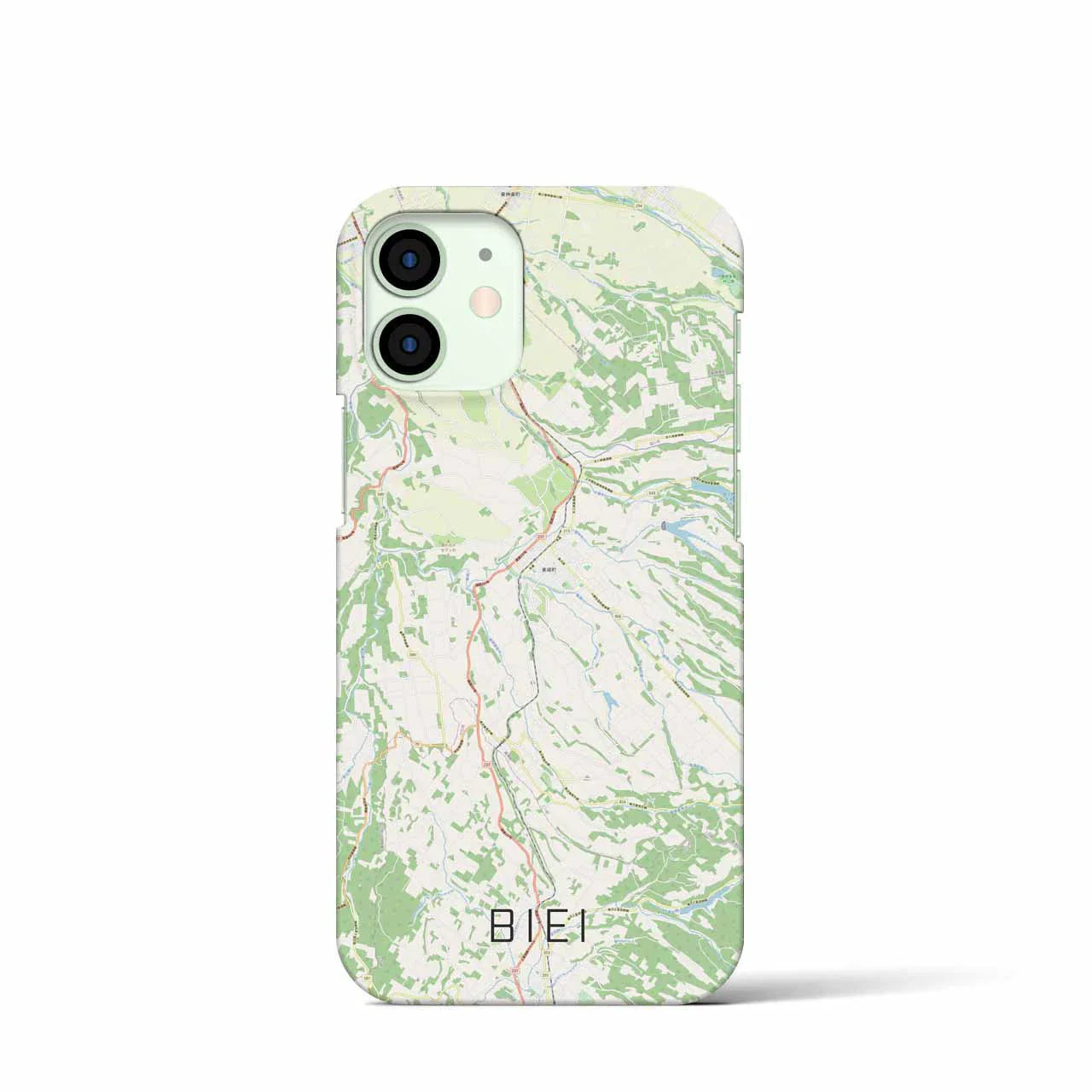 【美瑛(北海道)】地図柄iPhoneケース(バックカバータイプ)