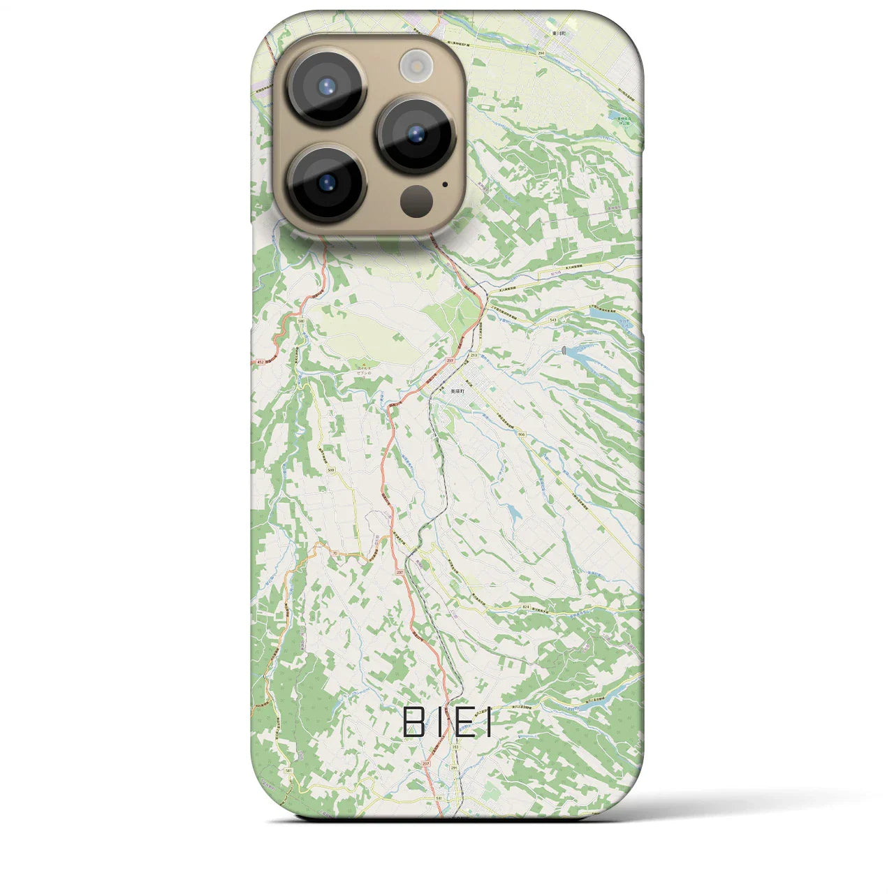 【美瑛(北海道)】地図柄iPhoneケース(バックカバータイプ)