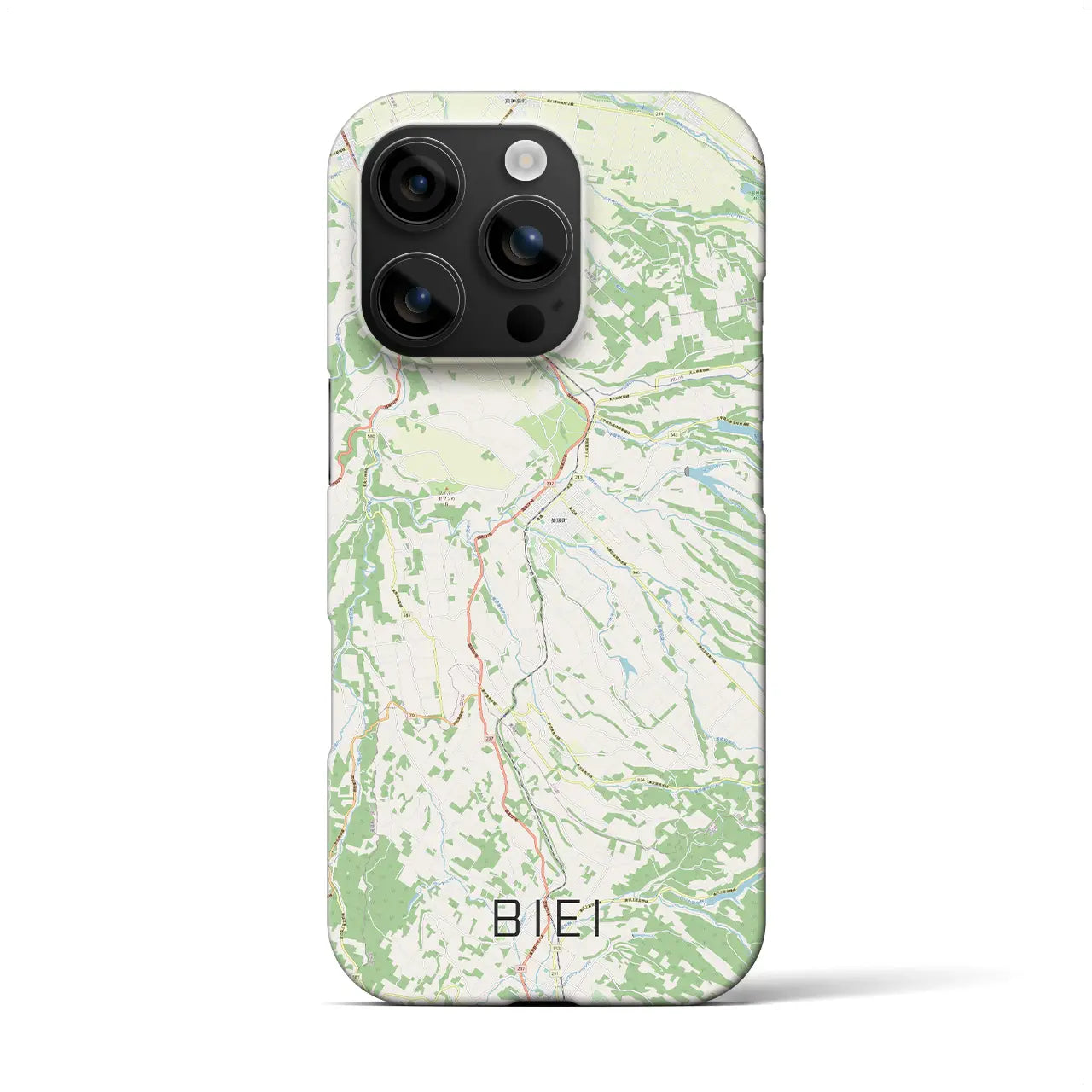 【美瑛(北海道)】地図柄iPhoneケース(バックカバータイプ)