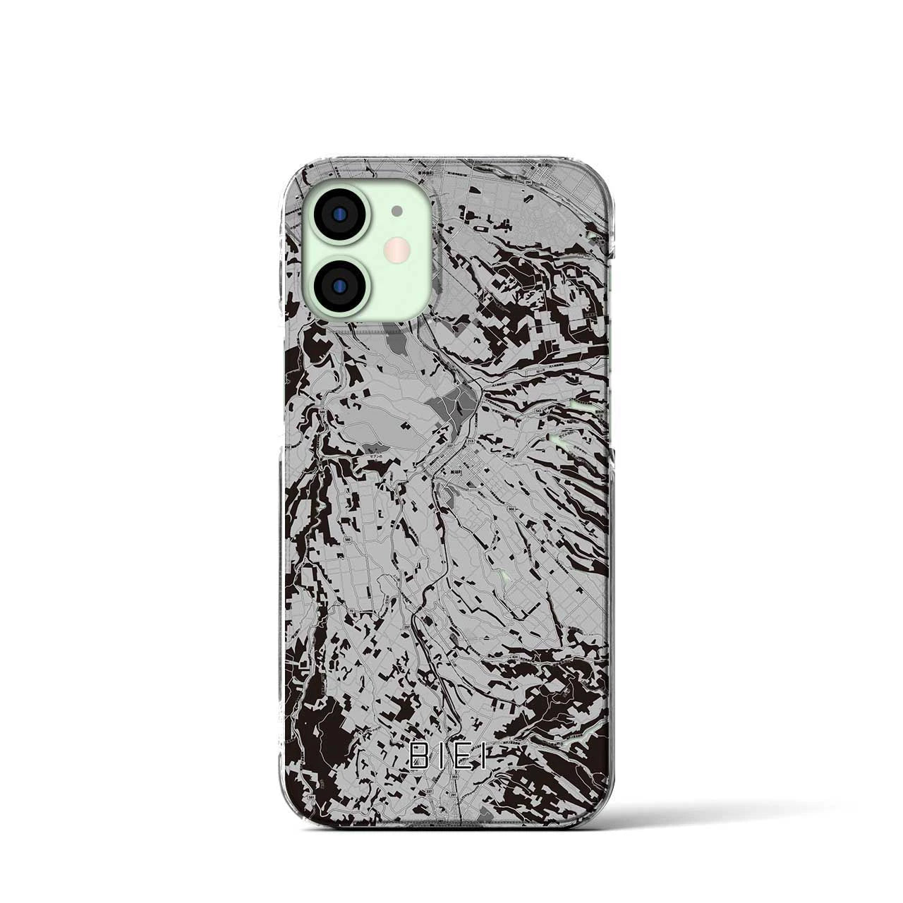 【美瑛(北海道)】地図柄iPhoneケース(クリアタイプ)