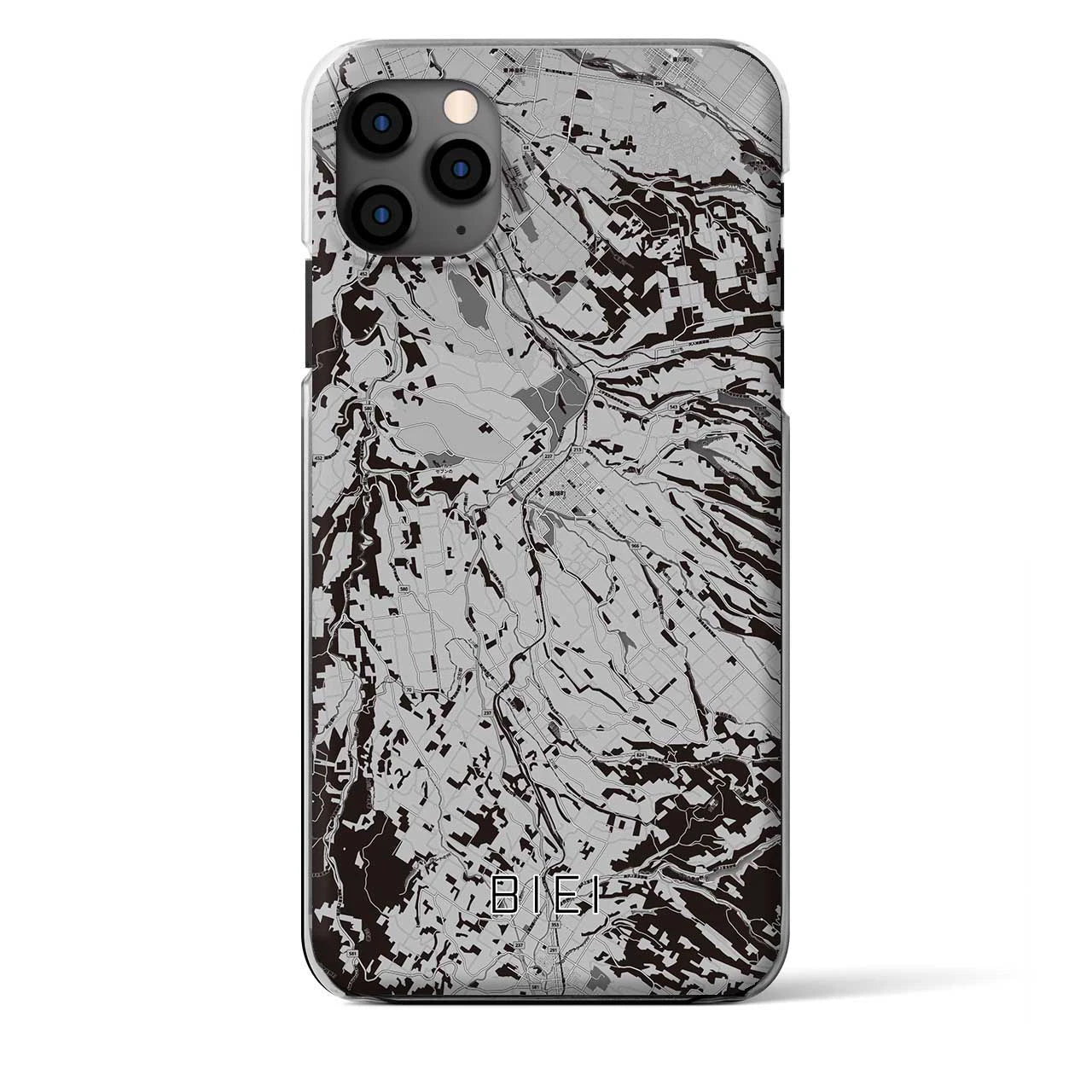 【美瑛(北海道)】地図柄iPhoneケース(クリアタイプ)