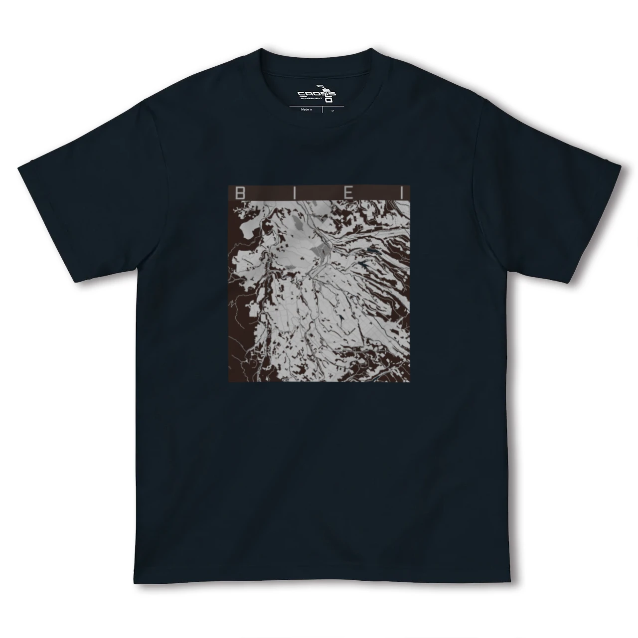 【美瑛(北海道)】地図柄ヘビーウェイトTシャツ