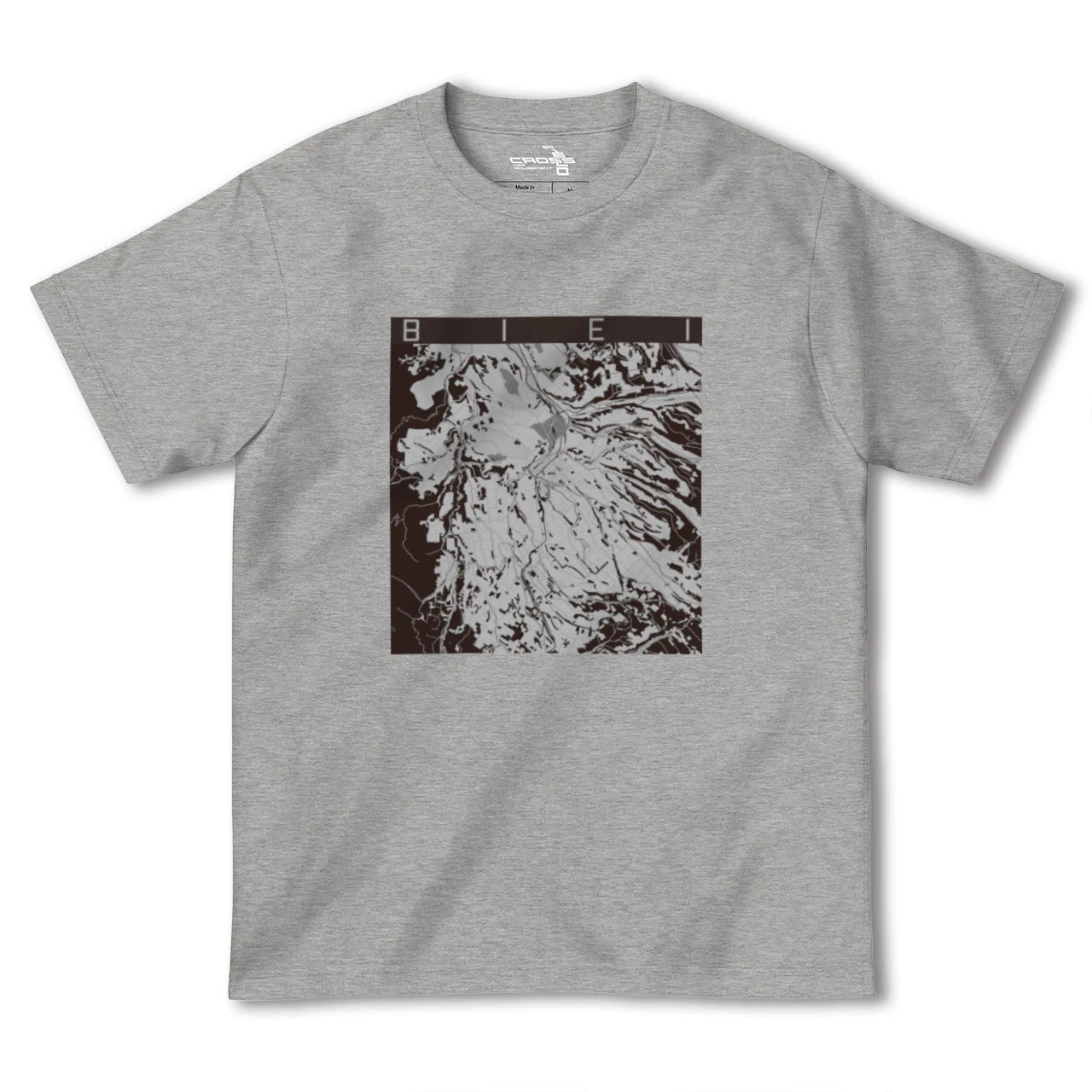 【美瑛(北海道)】地図柄ヘビーウェイトTシャツ