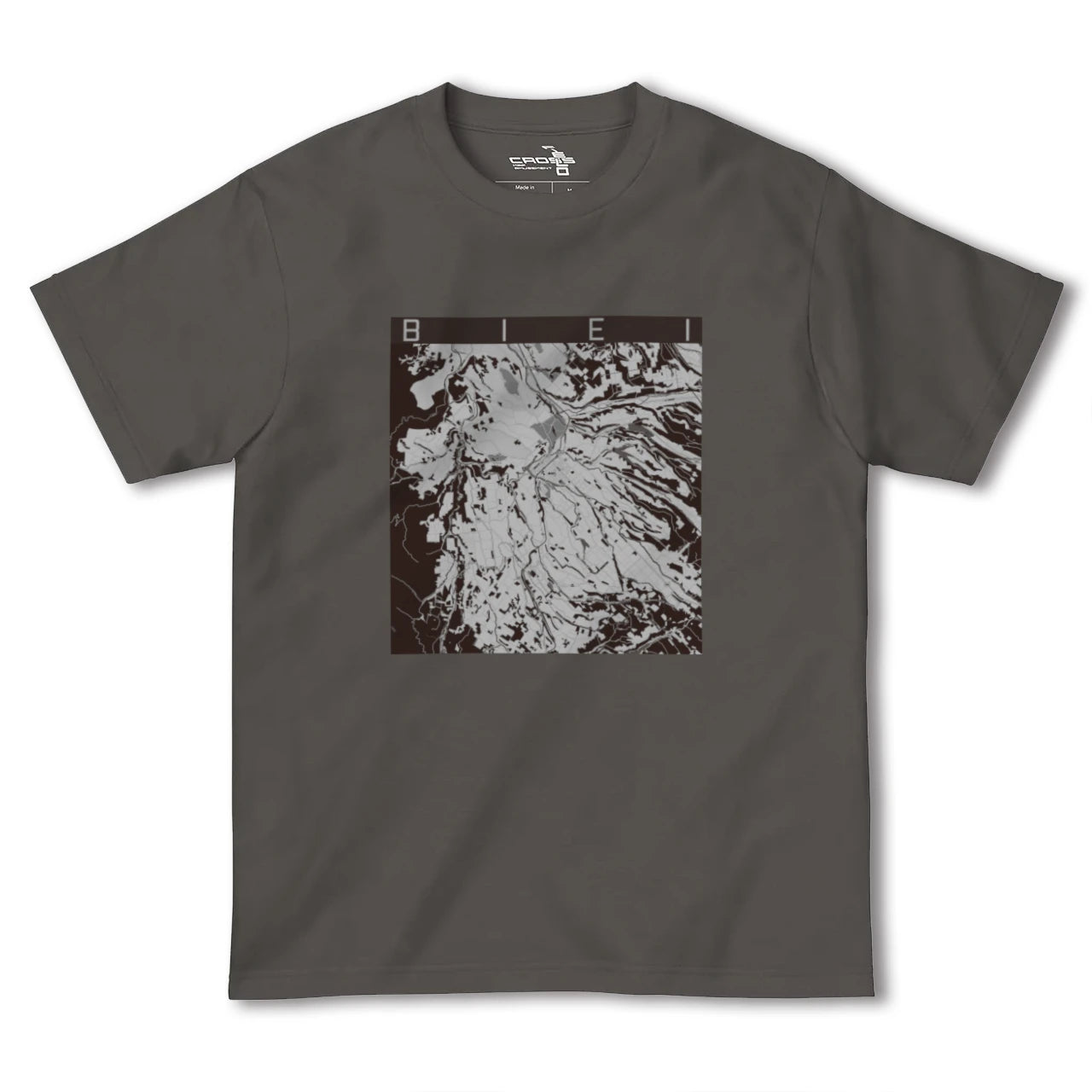 【美瑛(北海道)】地図柄ヘビーウェイトTシャツ