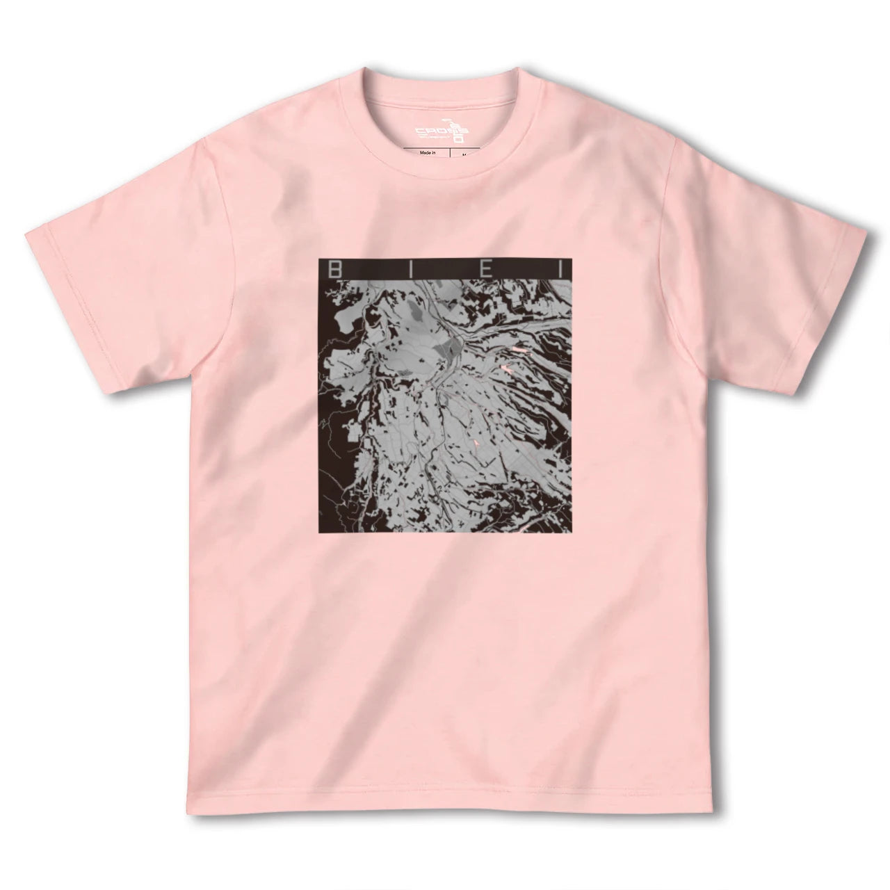 【美瑛(北海道)】地図柄ヘビーウェイトTシャツ