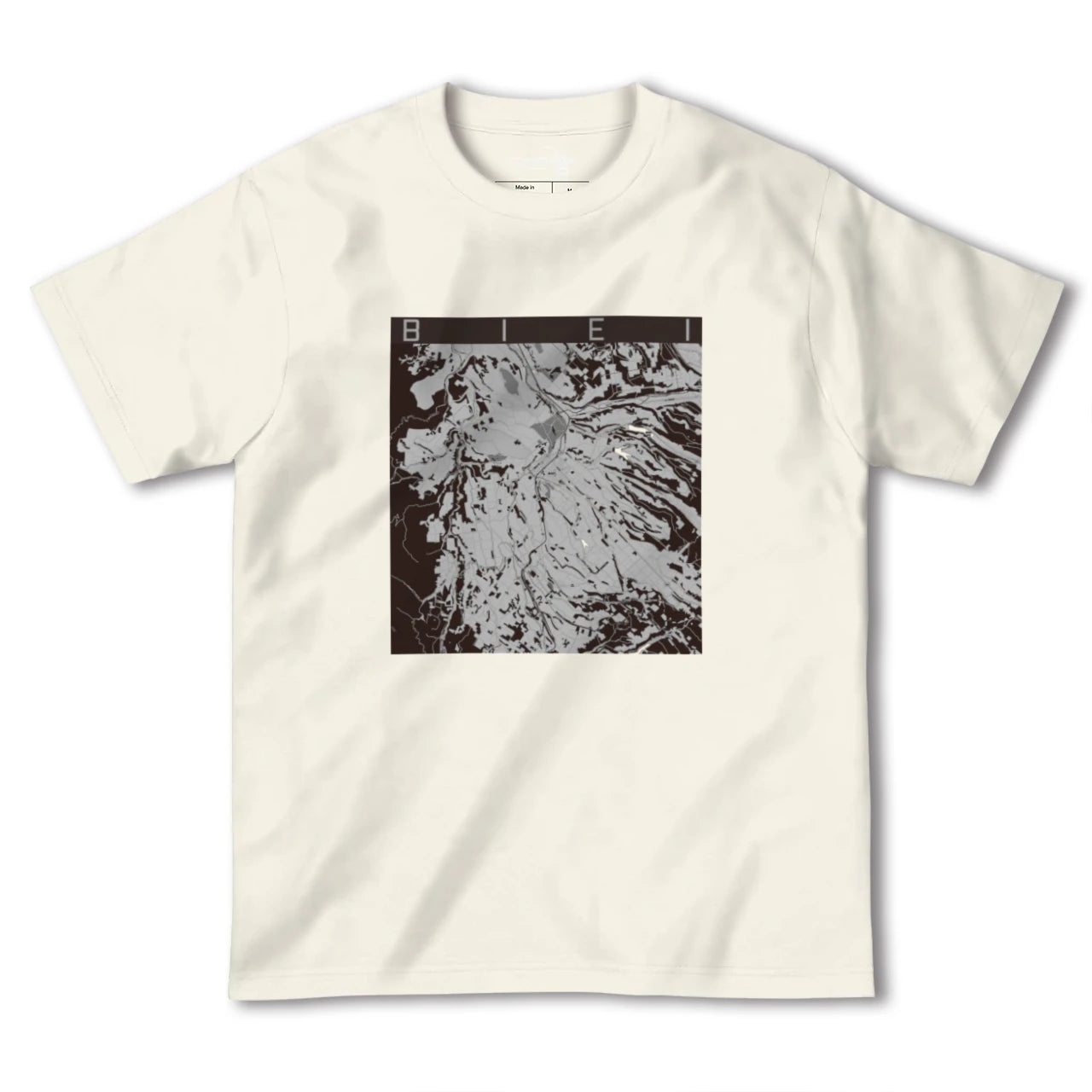 【美瑛(北海道)】地図柄ヘビーウェイトTシャツ