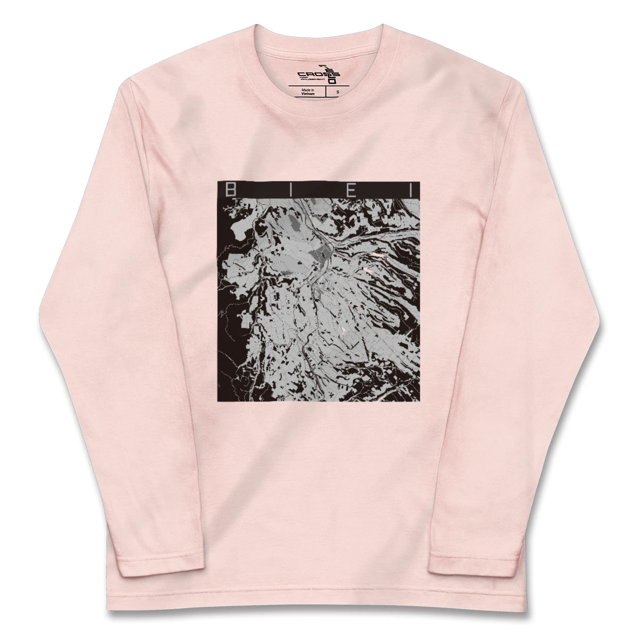 【美瑛(北海道)】地図柄ロングスリーブTシャツ