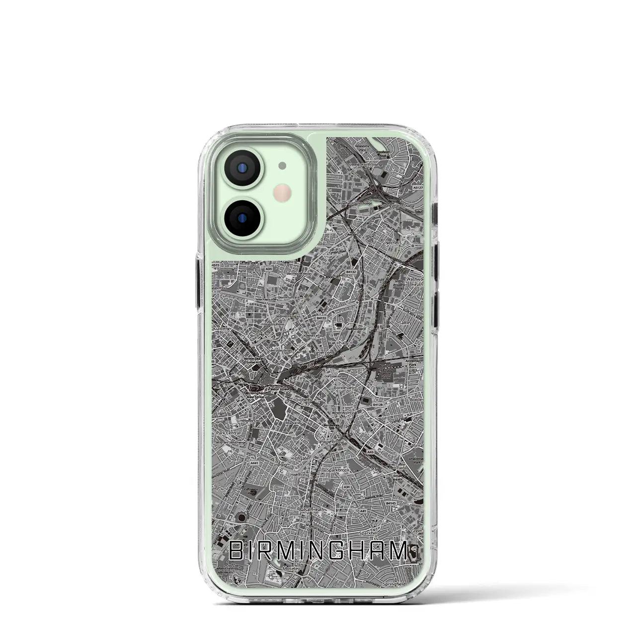 【バーミンガム(イギリス)】地図柄iPhoneケース(MagSafeタイプ)