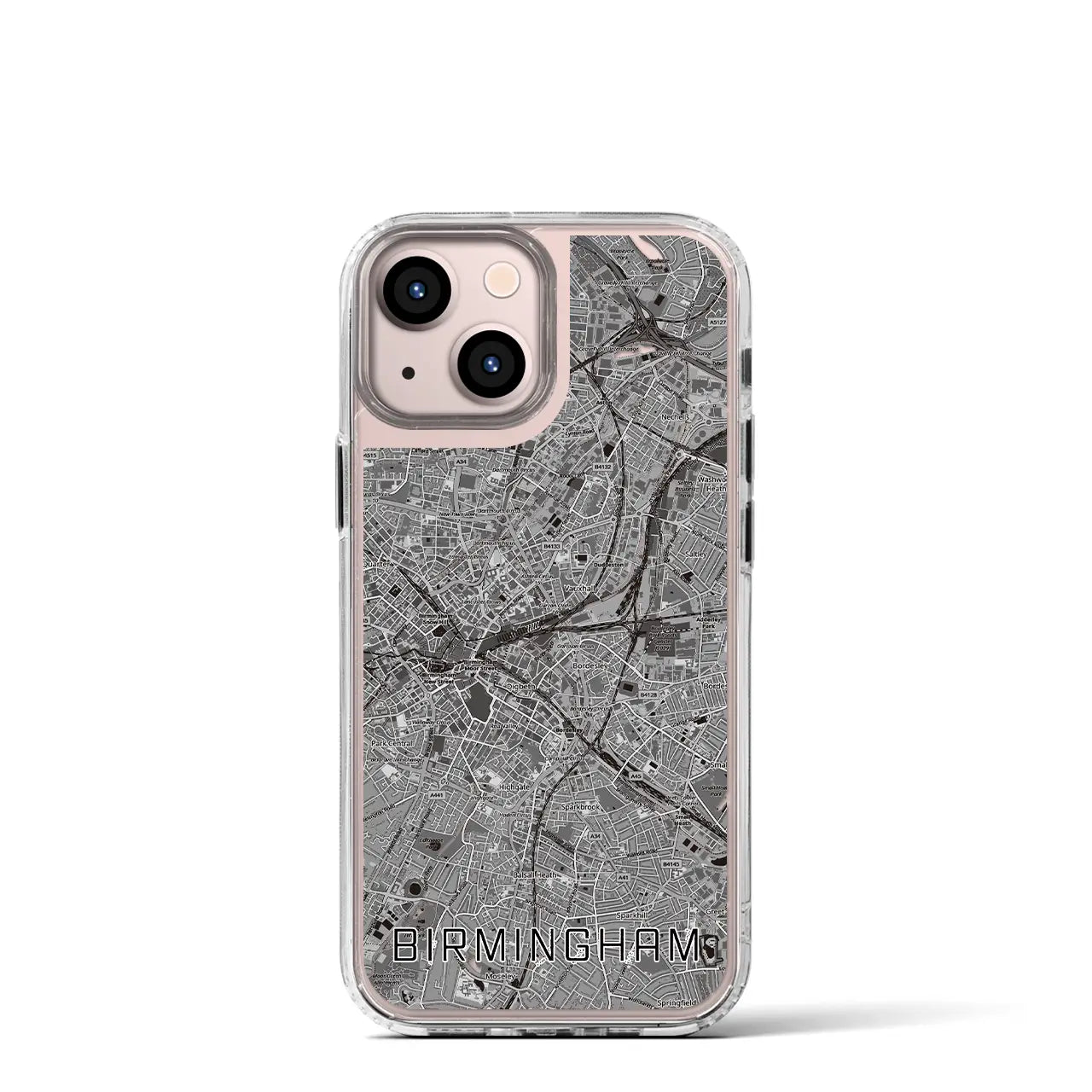 【バーミンガム(イギリス)】地図柄iPhoneケース(MagSafeタイプ)