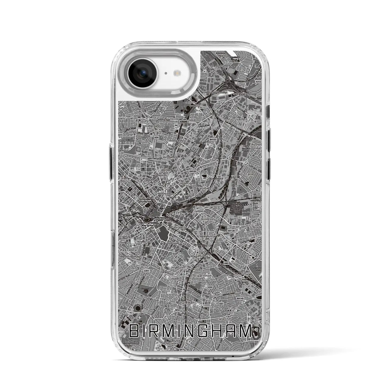 【バーミンガム(イギリス)】地図柄iPhoneケース(MagSafeタイプ)