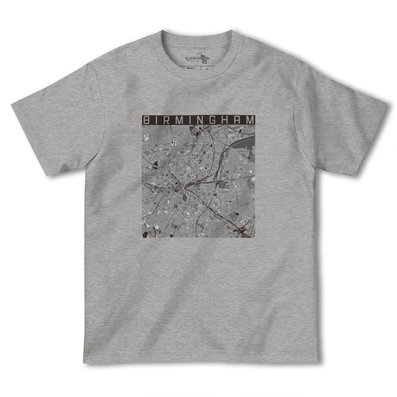 【バーミンガム(イギリス)】地図柄ヘビーウェイトTシャツ