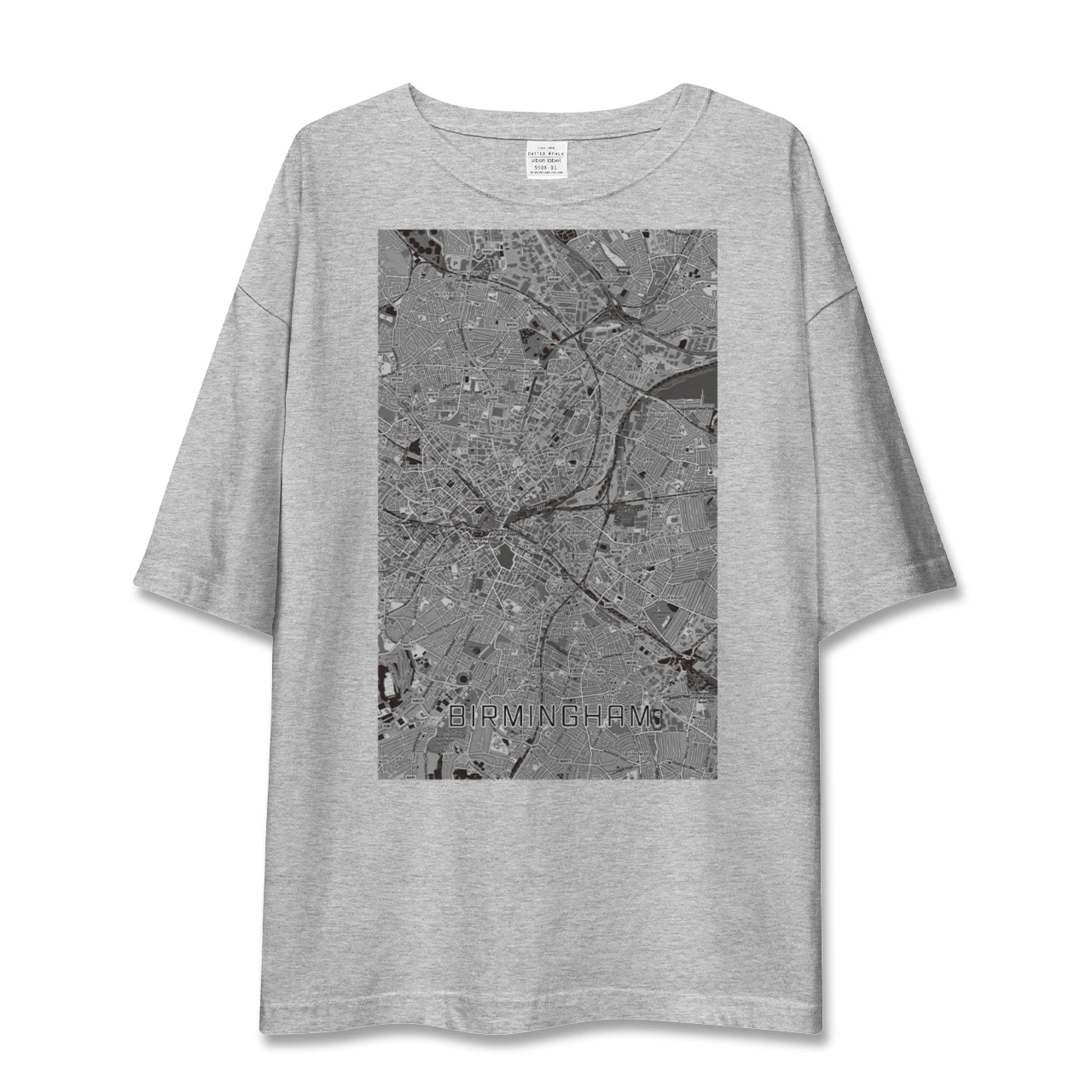 【バーミンガム(イギリス)】地図柄ビッグシルエットTシャツ