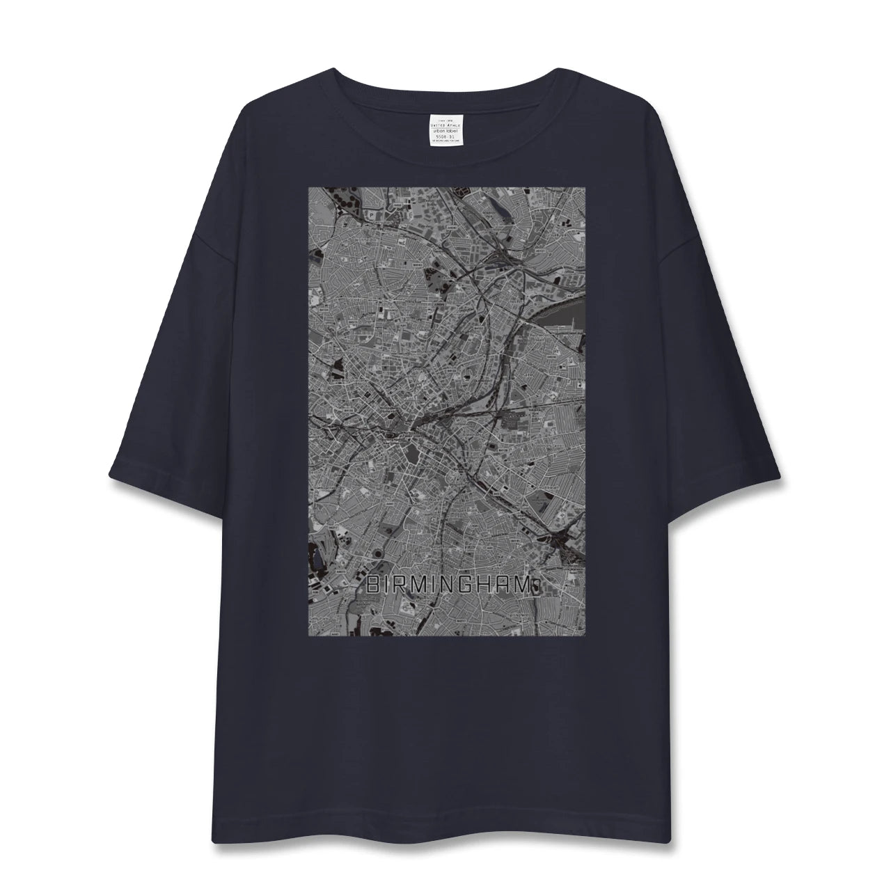 【バーミンガム(イギリス)】地図柄ビッグシルエットTシャツ