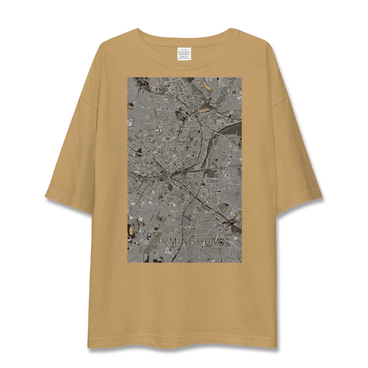 【バーミンガム(イギリス)】地図柄ビッグシルエットTシャツ