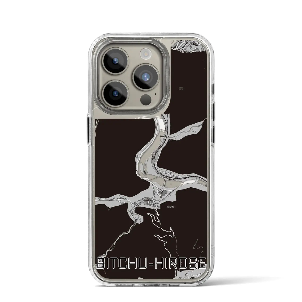 【備中広瀬(岡山県)】地図柄iPhoneケース(MagSafeタイプ)