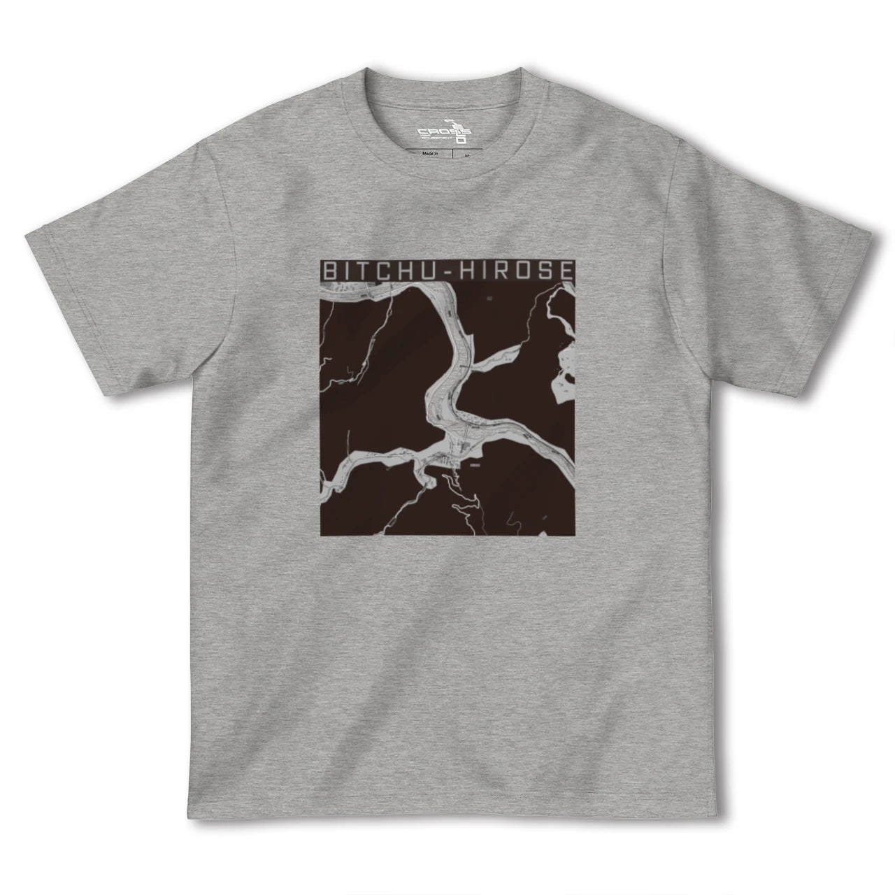 【備中広瀬(岡山県)】地図柄ヘビーウェイトTシャツ