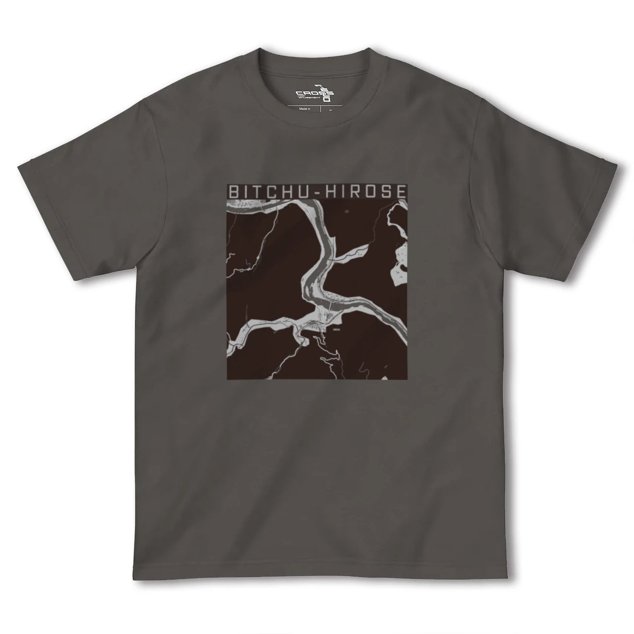 【備中広瀬(岡山県)】地図柄ヘビーウェイトTシャツ