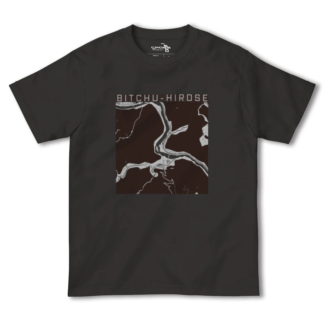 【備中広瀬(岡山県)】地図柄ヘビーウェイトTシャツ