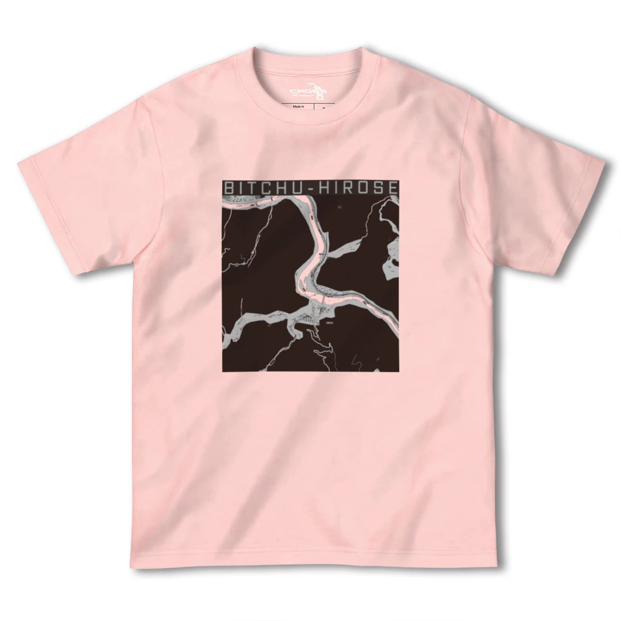 【備中広瀬(岡山県)】地図柄ヘビーウェイトTシャツ