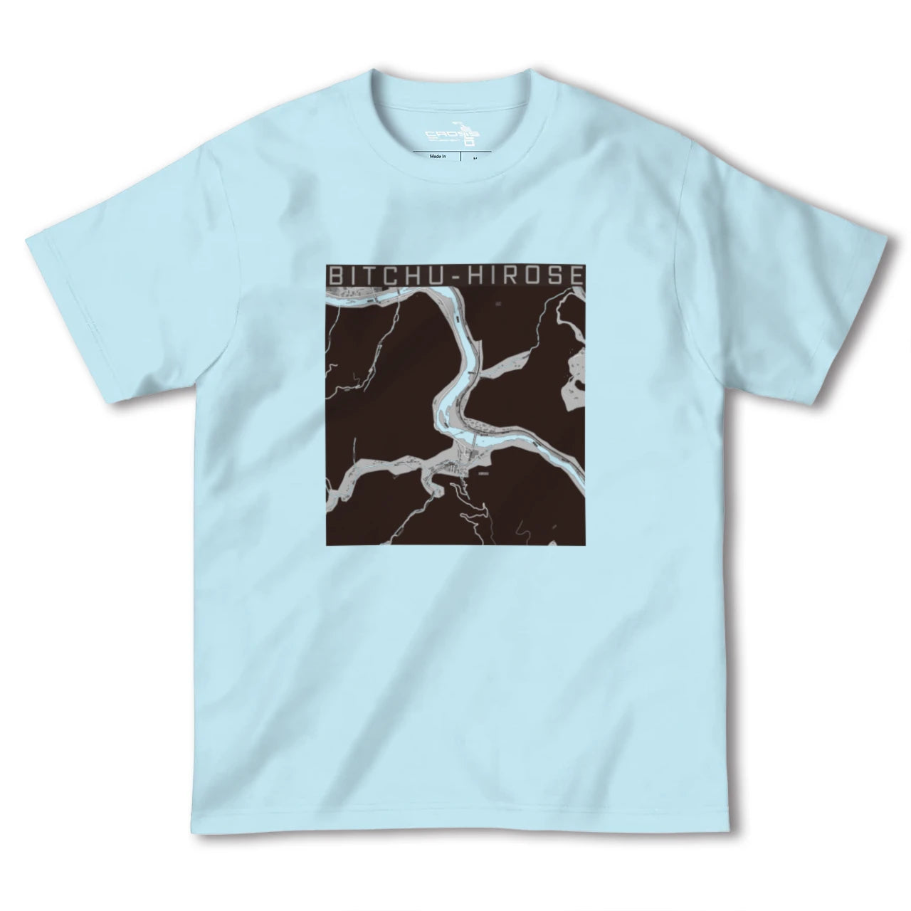 【備中広瀬(岡山県)】地図柄ヘビーウェイトTシャツ