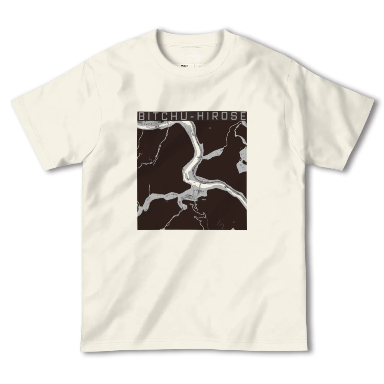 【備中広瀬(岡山県)】地図柄ヘビーウェイトTシャツ